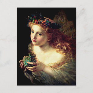 Fairy mit Butterfly Halo Postkarte