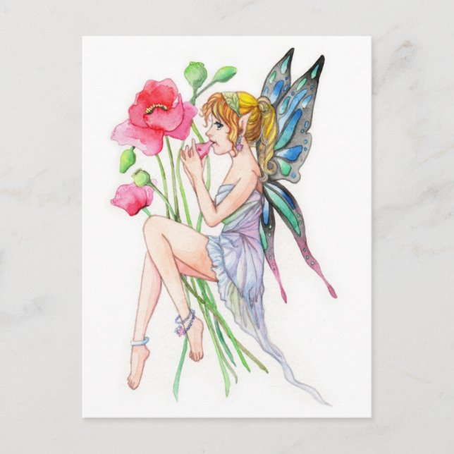 Fairy mit Ocarina Postkarte (Vorderseite)