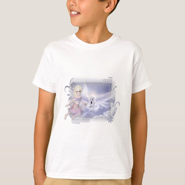 Fairy mit Unicorn D2 Designs T-Shirt (Vorderseite)