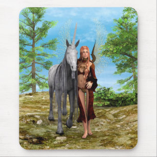 Fairy mit Unicorn Mousepad