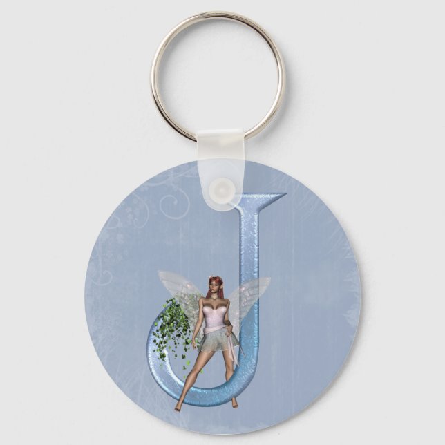 Fairy Monogram J Schlüsselanhänger (Vorderseite)