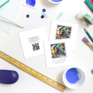 Fairy Moon Goddess Ink Tropfen Jewelights Quadratische Visitenkarte