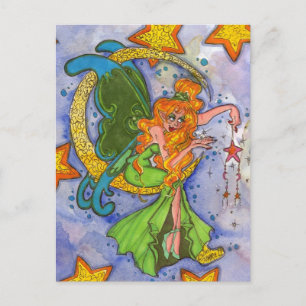 Fairy Moon Magic Postcard Postkarte