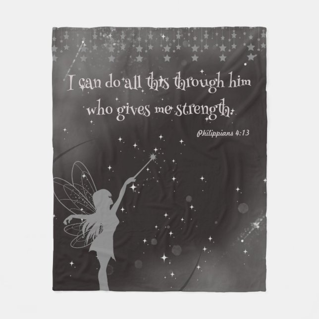 Fairy Moon Positive Nachricht Fleece Blanket (Vorderseite)