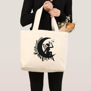 Fairy Moon und Leaf Rauchen Jumbo Stoffbeutel