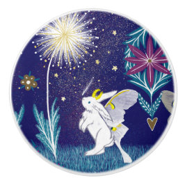 Fairy Moth Bunny  Keramikknauf