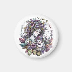 Fairy Mother and Child Magnet