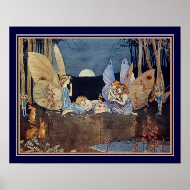 "Fairy Music" ca. 1919 Ida Outhwaite 16x20 Print Poster (Vorne)