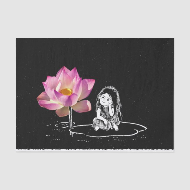 Fairy Night Lotus Blume Tissue Paper Seidenpapier (Vorderseite)