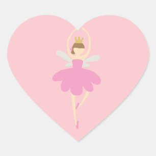 Fairy Nutcracker Weihnachtssticker Herz-Aufkleber