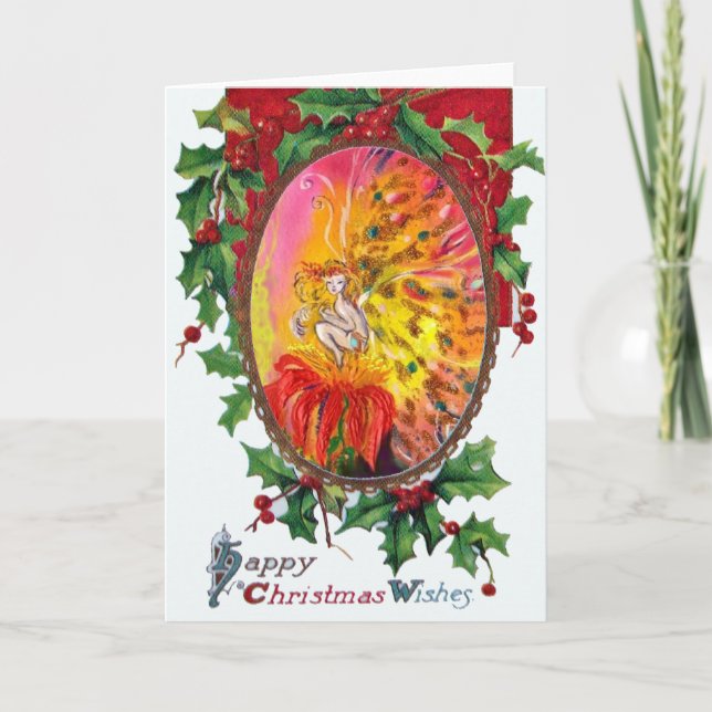 FAIRY OF DAWN Frohes Weihnachtswünsche Feiertagskarte (Vorderseite)