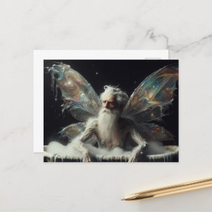 Fairy Old Man nimmt eine Blase Bad Postkarte