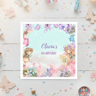 Fairy Party Garden Fairy Birthday Serviette