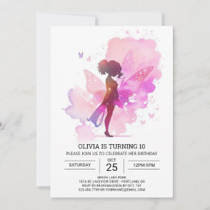 Fairy Princess Ballerina Birthday Elegance Einladung