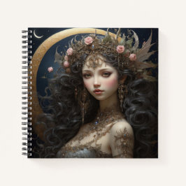 Fairy Princess & Crescent Moon Hard Cover Journal Notizbuch