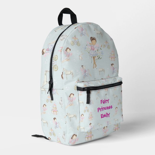 Fairy Princess Custom Bedruckter Rucksack (Rückseitige Ecke links)