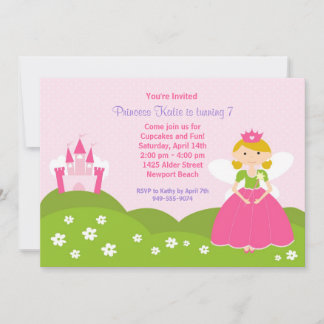 Fairy Princess Geburtstagspartei Einladung