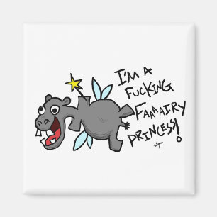 Fairy Princess Hippo Magnet