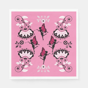 Fairy Princess Pattern Print Serviette