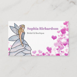 Fairy Princess Petals Dress Fashion Illustration B Visitenkarte