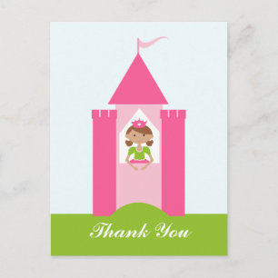 Fairy Princess Schloss danke Postkarte