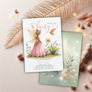 Fairy Princess verzaubert Pink Baby Girl Dusche Einladung