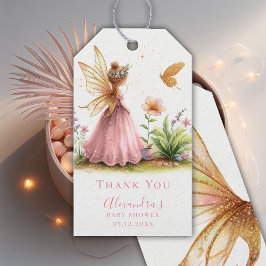 Fairy Princess verzaubert Pink Baby Girl Dusche Geschenkanhänger