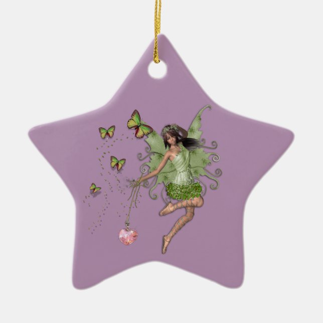 Fairy Queen-Geschenk Keramik Ornament (Vorne)
