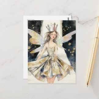Fairy queen in the fashion show postkarte