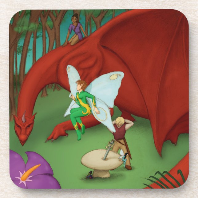 Fairy Quest Getränkeuntersetzer (Vorderseite)