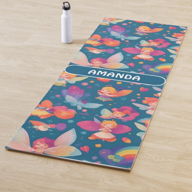 Fairy Rainbow Personalisiertes Muster Yogamatte (Beispiel)