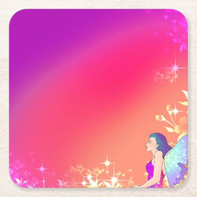 Fairy Rechteckiger Pappuntersetzer (Vorderseite)