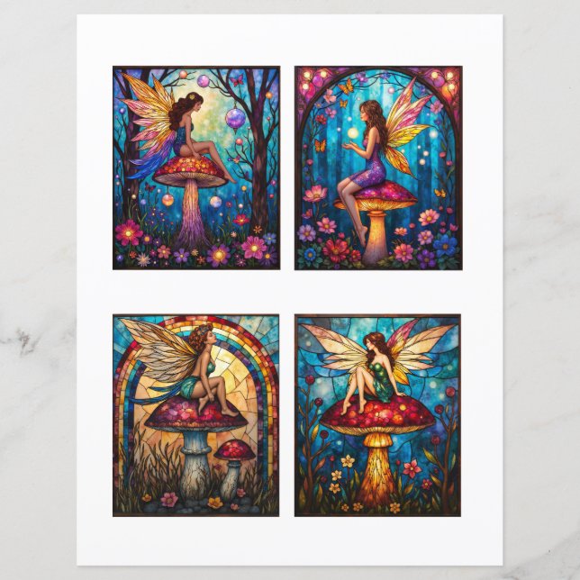 Fairy Scrapbook Junk Journal Collage Paper (Vorderseite)