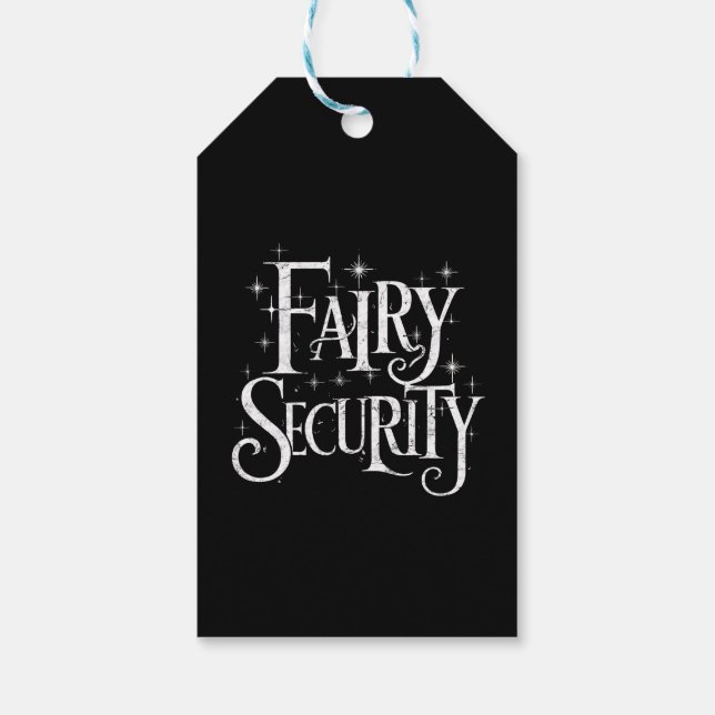 Fairy Security Funny Halloween-Kostüm Geschenkanhänger (Rückseite)