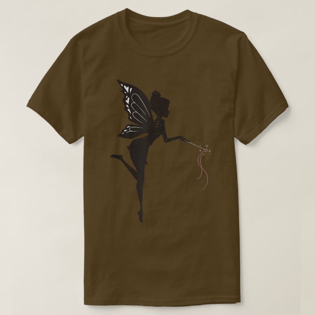 Fairy Silhouette Funny Fairies Aesthetics Grunge F T-Shirt (Design vorne)