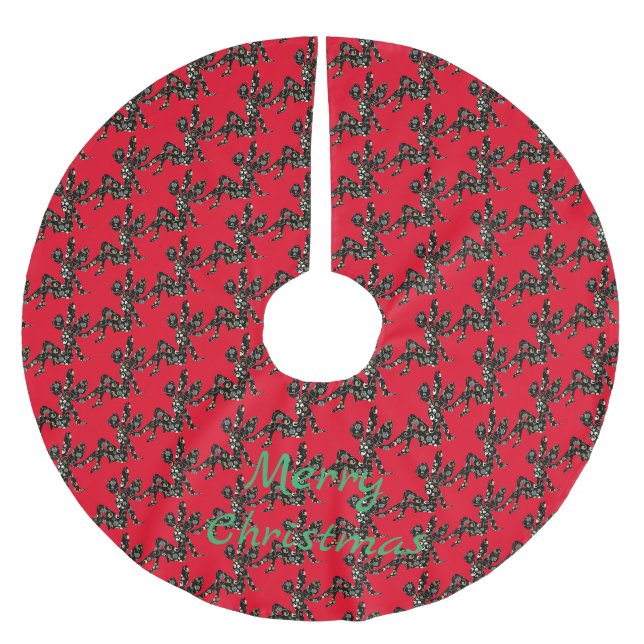 Fairy Silhouette Thunder_Cove Polyester Weihnachtsbaumdecke (Vorderseite)
