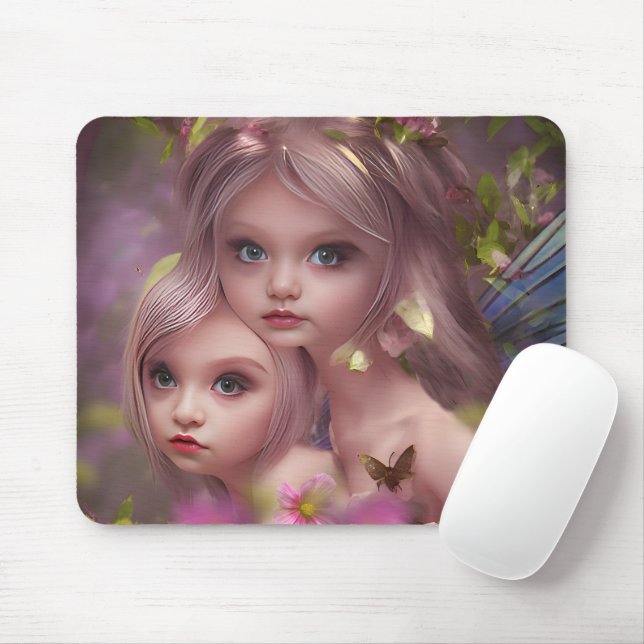 Fairy Sisters Unter den Blume im Wald Mousepad (Mit Mouse)