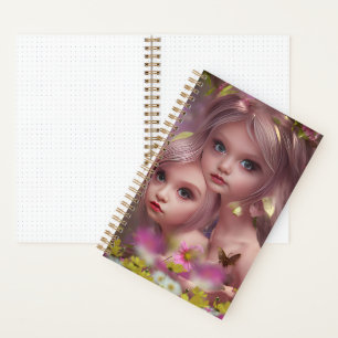 Fairy Sisters Unter den Blume im Wald Notizbuch