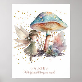 Fairy Sprichwort Girl's Room Poster