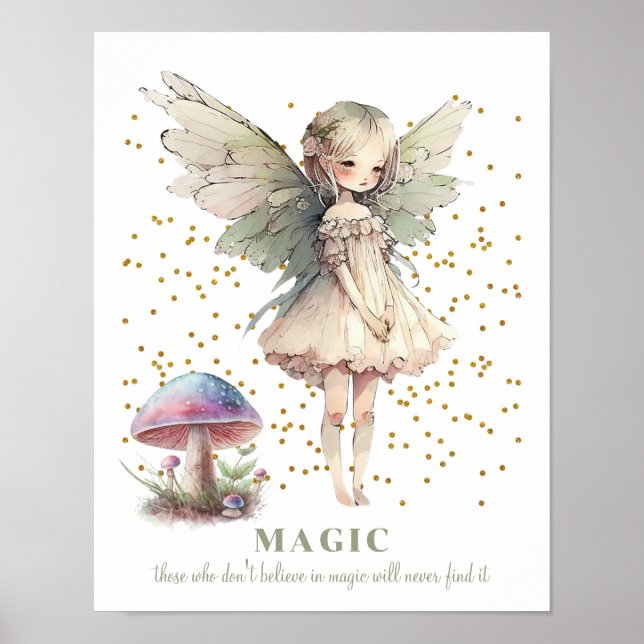 Fairy Sprichwort Magic Girl's Room Poster (Vorne)