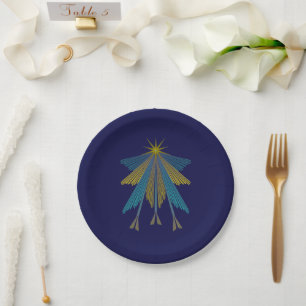 Fairy Stars Navy 7" Papierplatte Pappteller