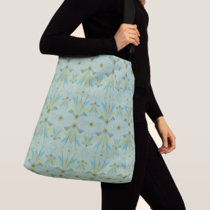 Fairy Stars Pistachio Crossbody Bag (2 Größen) Tragetaschen Mit Langen Trägern