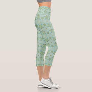 Fairy Stars Pistachio Hochwaisted Capris