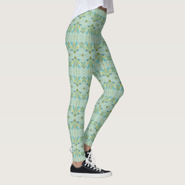 Fairy Stars Pistachio Leggings (Droite)