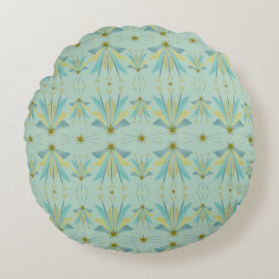Fairy Stars Pistachio Rundwurfkissen Rundes Kissen