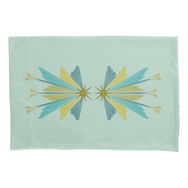 Fairy Stars Pistachio Standard Pillowcases Kissenbezug (Vorderseite-Links)