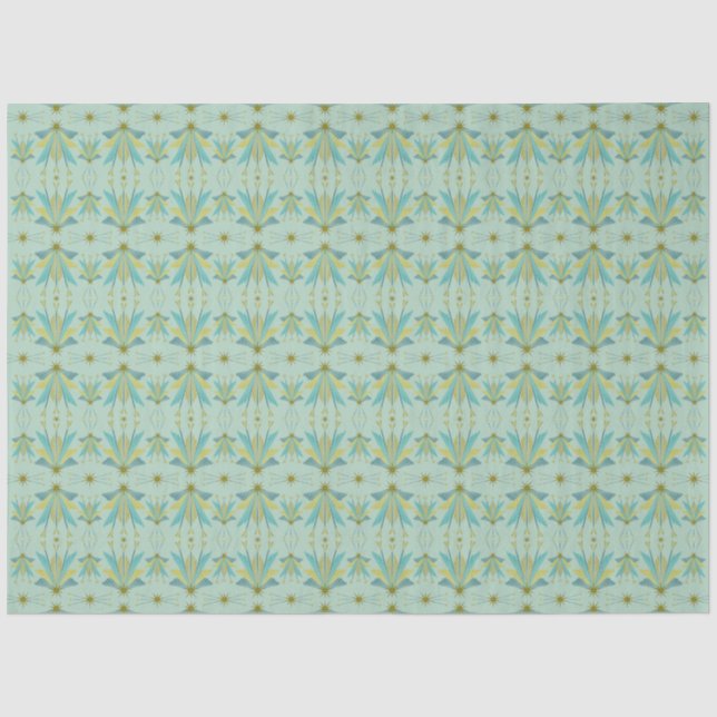 Fairy Stars Pistachio Tissue Paper Seidenpapier (Vorderseite)