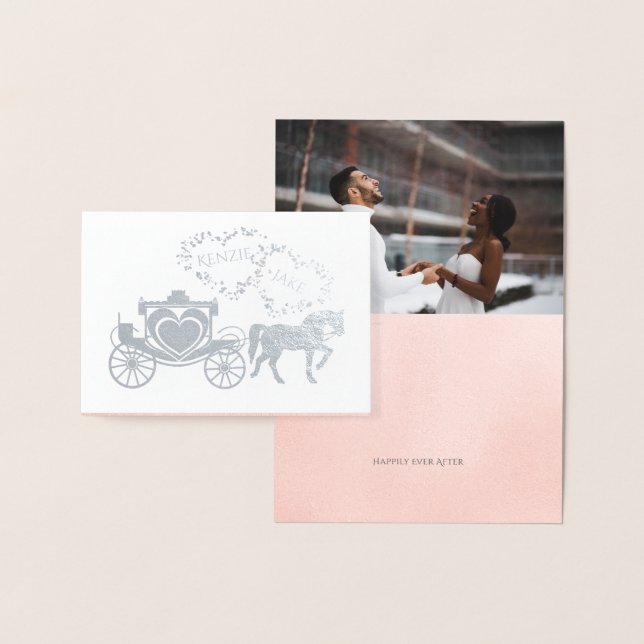 Fairy Tale Carriage glücklich je nach Danke Folienkarte (Anzeige)
