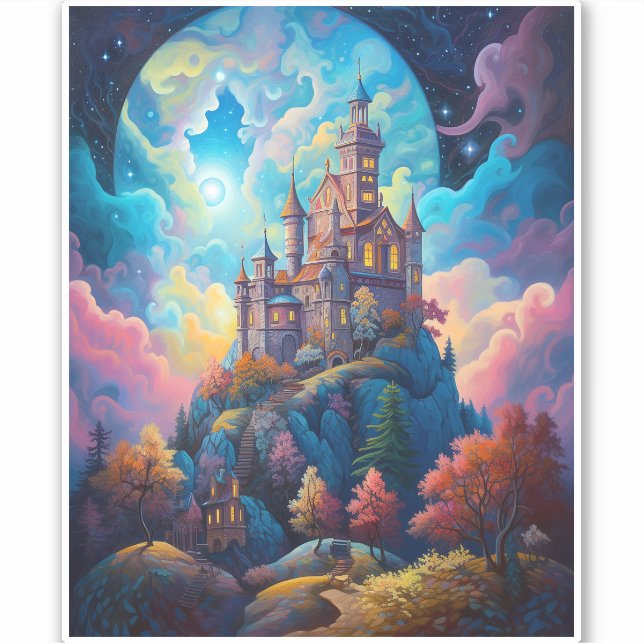 Fairy Tale Castel Fantastische Bergwelten Aufkleber (Vorderseite)