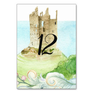 Fairy tale Castle Mariage Numéro de table Carte